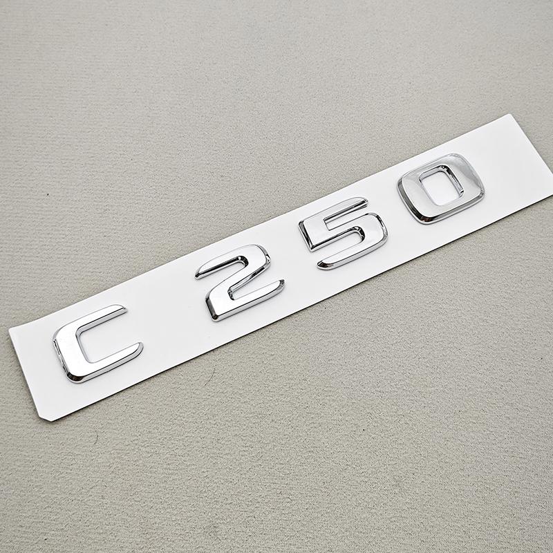 3D ABS Car Letters C200 C220 C250 C300 Logo Rear Trunk Badge Emblem Sticker For Mercedes Benz C Class W201 W202 W203 W204 W205