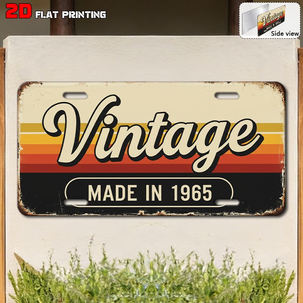 Vintage European City Year Landscape Metal License Plate Sign Retro D Flat Printed Tin Plaque Wall Decor for Home Bar