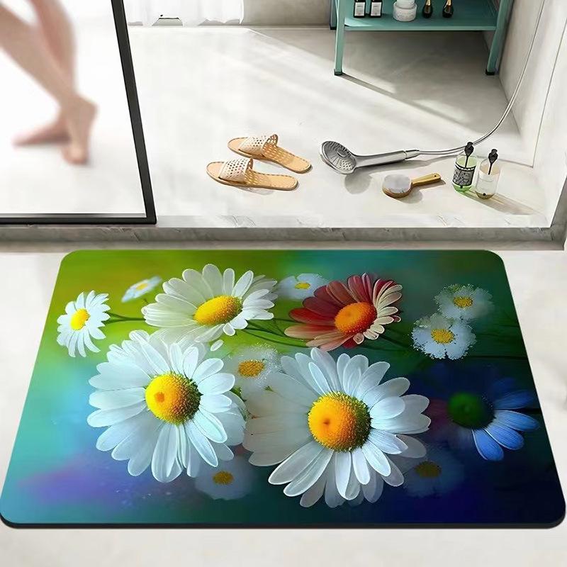 Bathroom Absorbent Soft Pad Quick-Drying Toilet Non-Slip Floor Mat Kitchen Toilet Dirt-Resistant Foot Pad Door Mat Manufacturer Wholesale