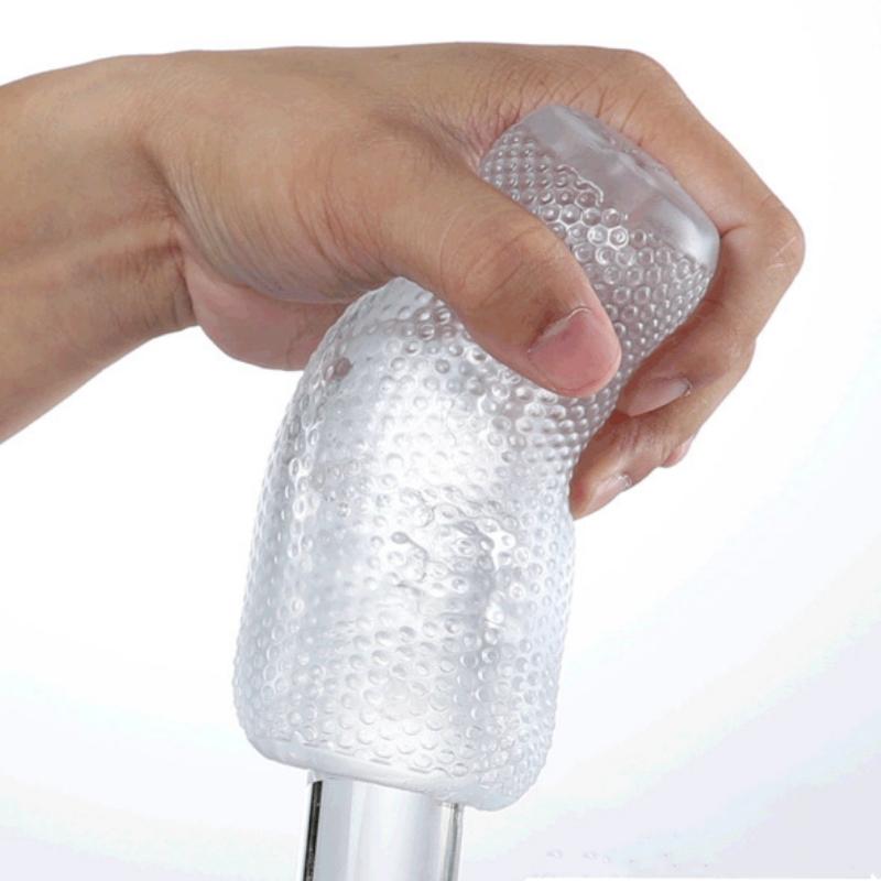 Transparent Male Masturbator Artificial Pussy Vaginal for Men 18 Glans Sucking Penis Pump Sex Toys Erotic Spikes Exerciser