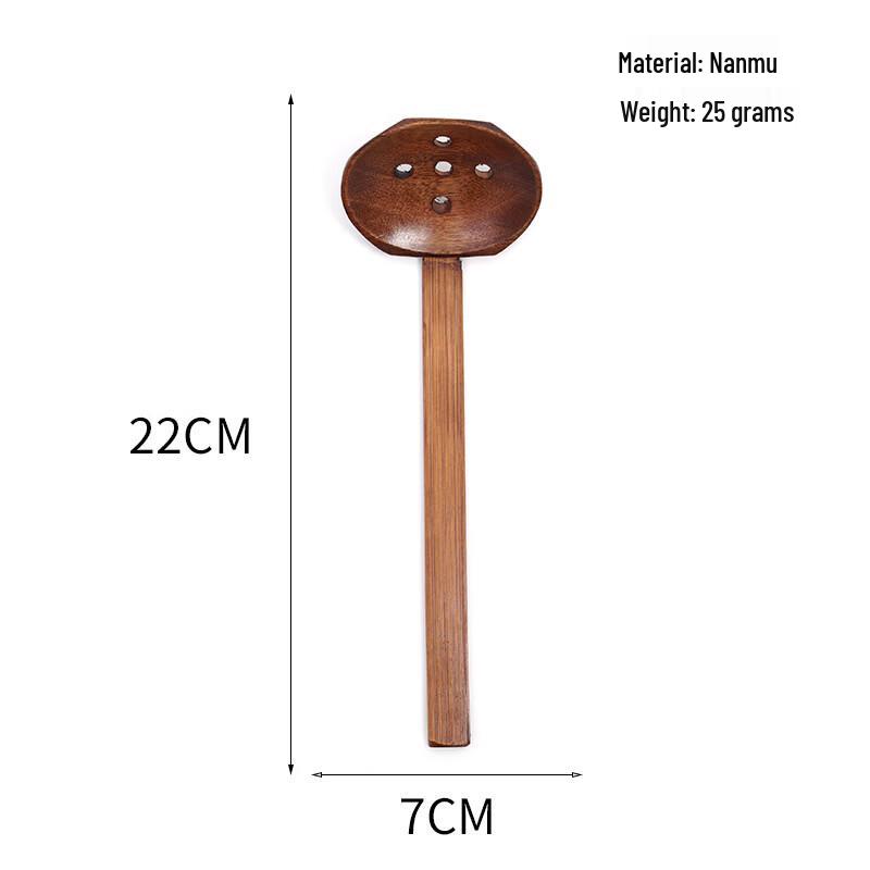 Nanmu Wood Octagonal Turtle Shell Slotted Spoon