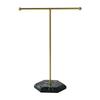 Newly designed metal gold T-shaped jewelry display stand for earrings, rings, necklaces, watches and pendants