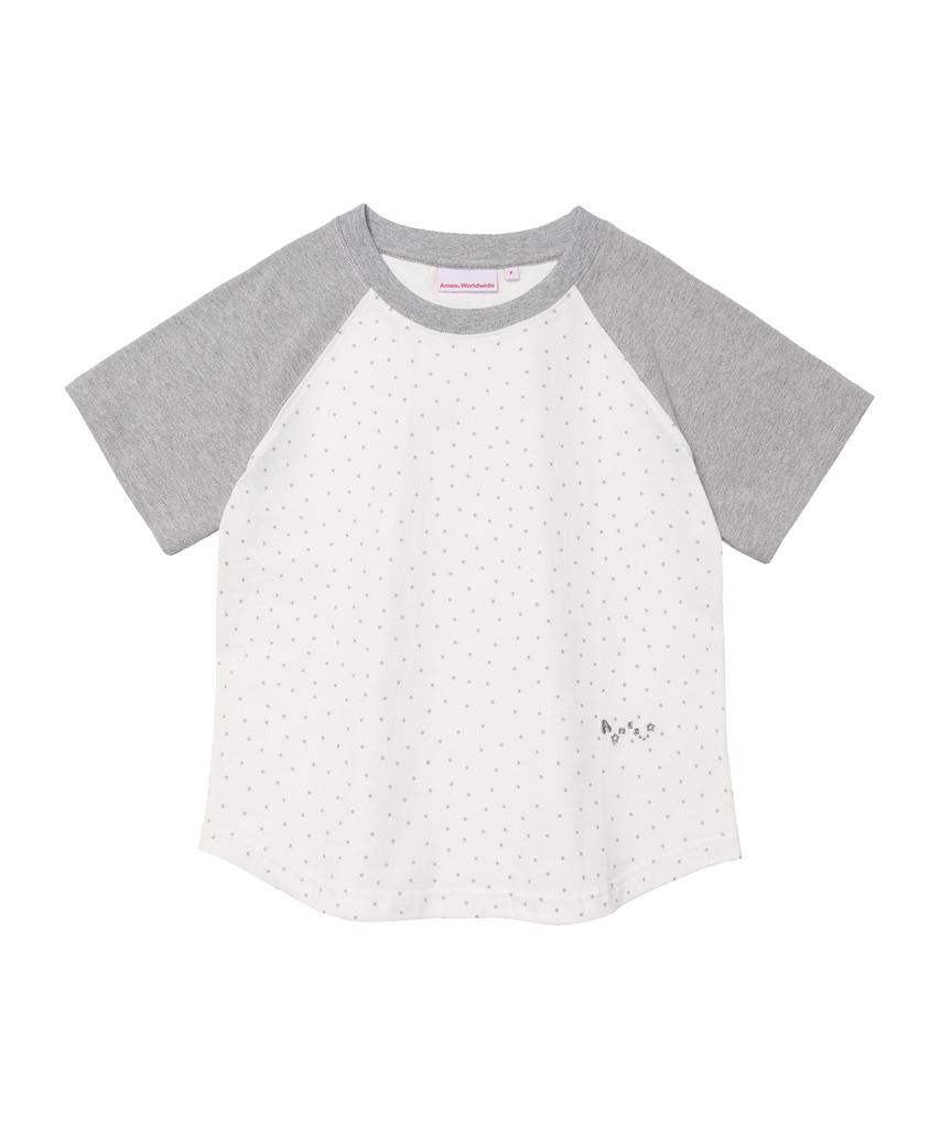 AMES-WORLDWIDE Twinkle Raglan Crop Tee White