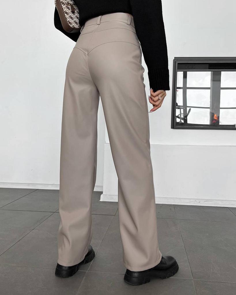 Women's Autumn and Winter High Waist Splicing Casual Long Pants