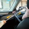 1pc car rearview mirror wiper telescopic car rearview mirror wiper long handle car cleaning tool rearview mirror glass defogger