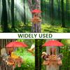 Wooden Squirrel Feeder Outdoor Squirrel Picnic Table With Tall Umbrella and Corn Cob Holder Multi-role Bird Feeder Garden Decor