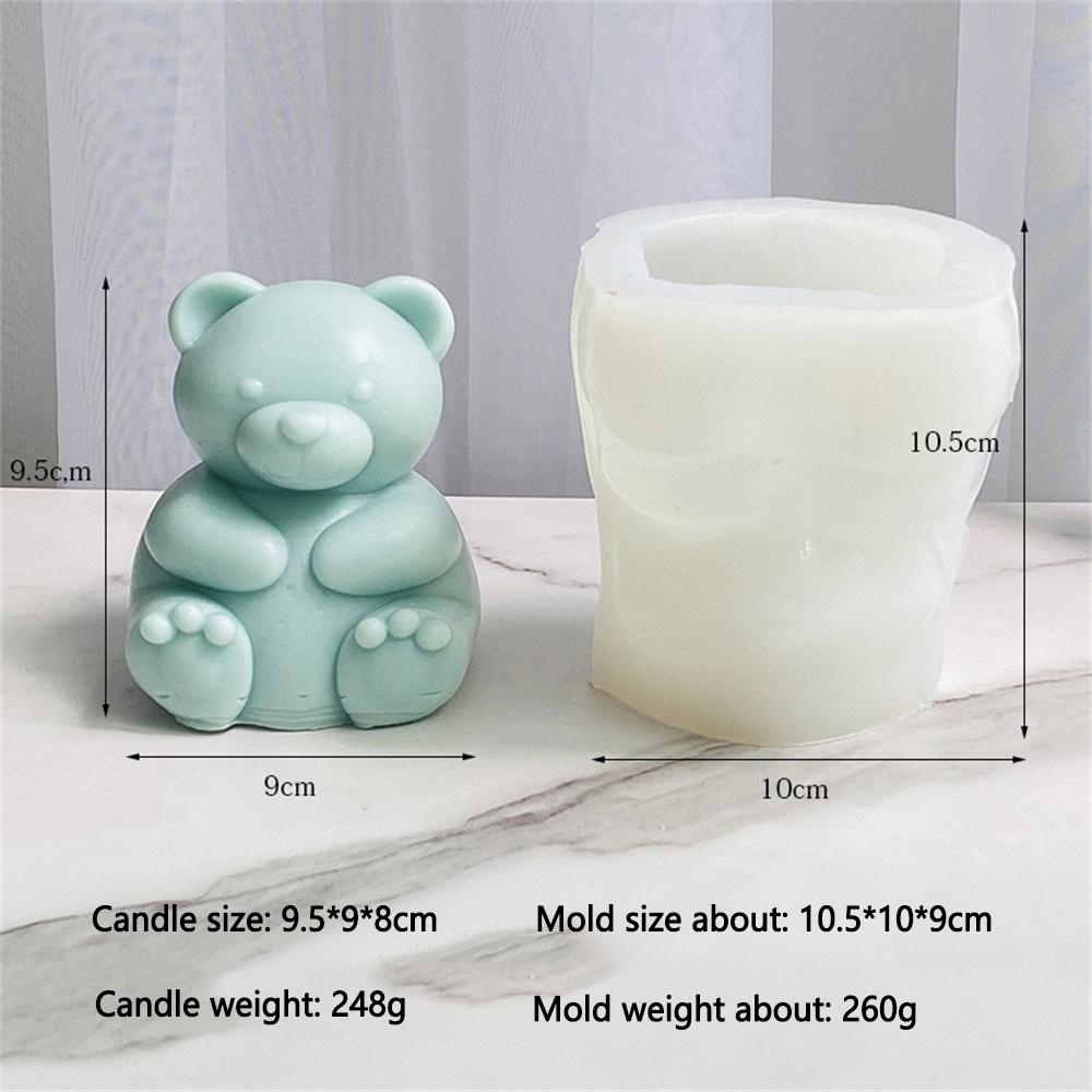 Large 3D Cute Cartoon Bear Fragrance Candle Mould DIY Silicone Mould Molds Bedroom Decor Birthday Party Gifts Wedding Souvenirs