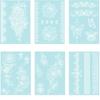 6 Sheets Lasting Mandala Temporary Tattoos Glow In the Dark Lace Fake Tattoos  Arm