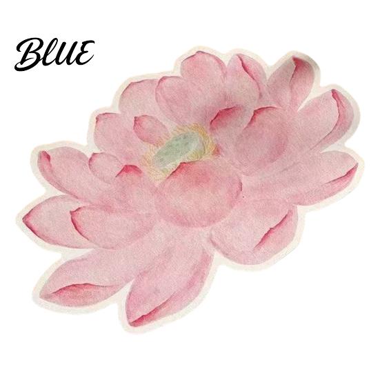 Fast-drying Sink Mat Absorbent Safety Earth Bathroom Floor Diatomaceous Lotus Leaf Rug Non-Slip Flower
