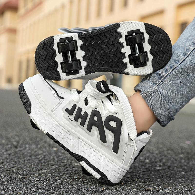 31-40 Children's Four-wheel Sports Boots Roller Skating Can Hide Sports Shoes Walking Shoes Children's Sports Shoes Walking Shoes