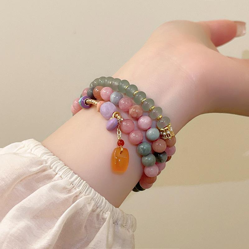 Ethnic style beaded pearl multi-layer beaded bracelet retro high-end bracelet light luxury temperament jewelry women