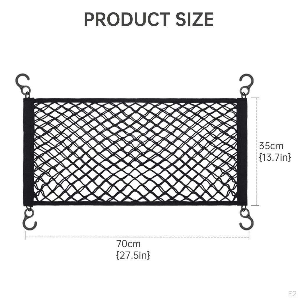 Cart Cargo Storage Net Bag Organizer Mesh Heavy Duty Stretchable Universal with Hooks