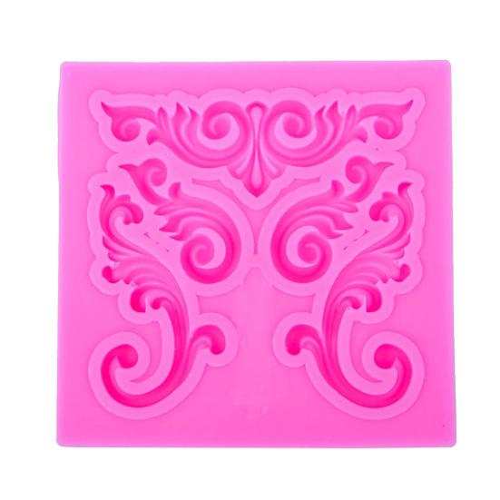 

3D Embossment Fondant Silicone Mold Cake Chocolate Craft Decorating Baking Tool розовый