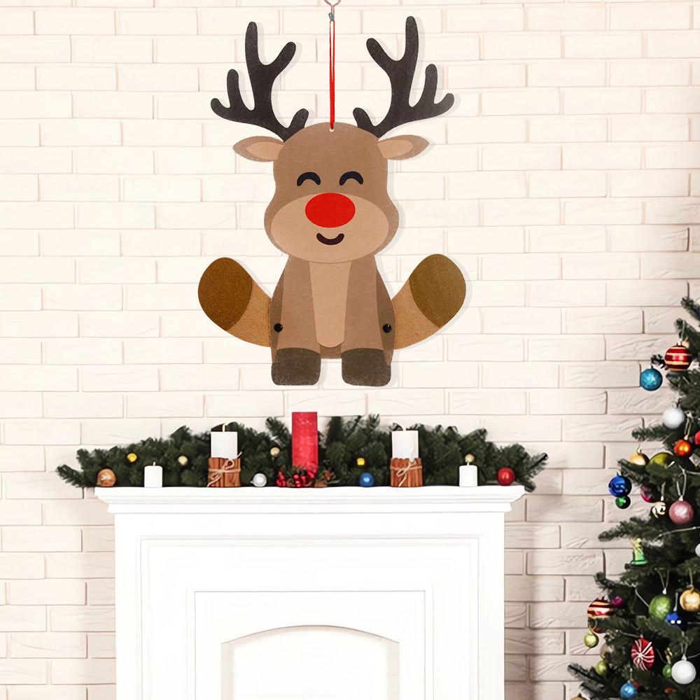 Charming Cartoon Style Christmas Snowman Reindeer Ornaments For Joyful Seasonal Celebrations