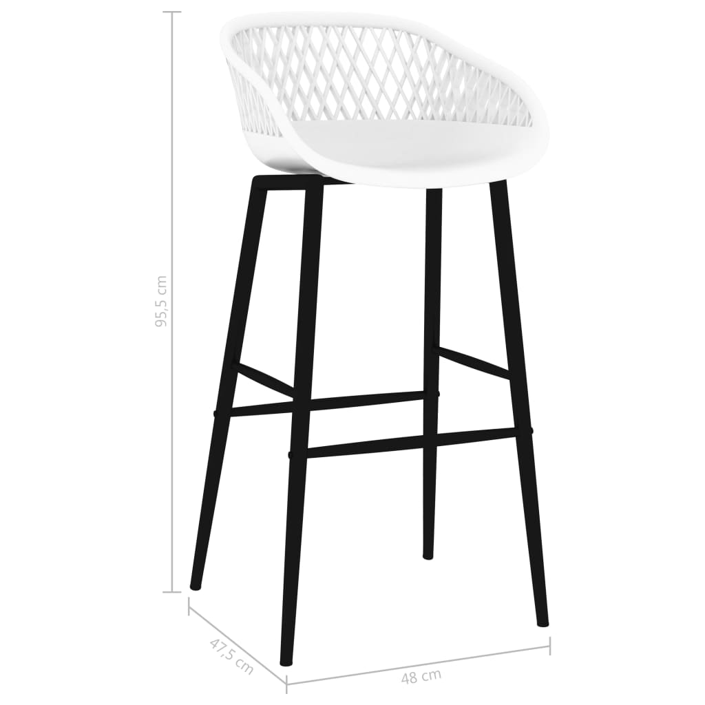 5 Piece Bar Set in Black and White