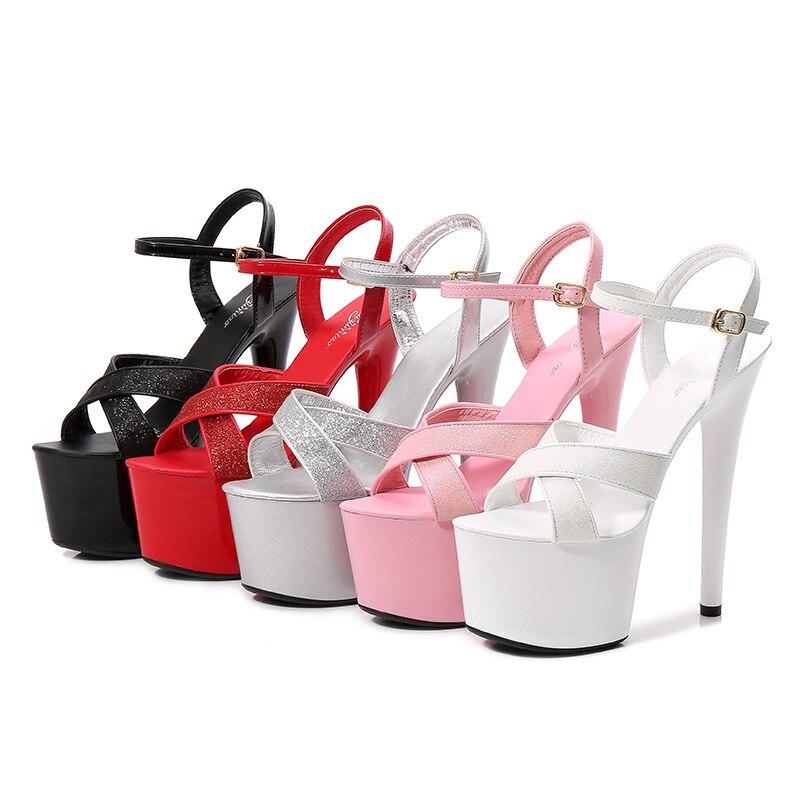 Women's Wedding Stiletto Sandals  Summer Super Heels Stiletto Waterproof Sandals 181 Series 16.5cm Heel 6.5cm Platform LFD