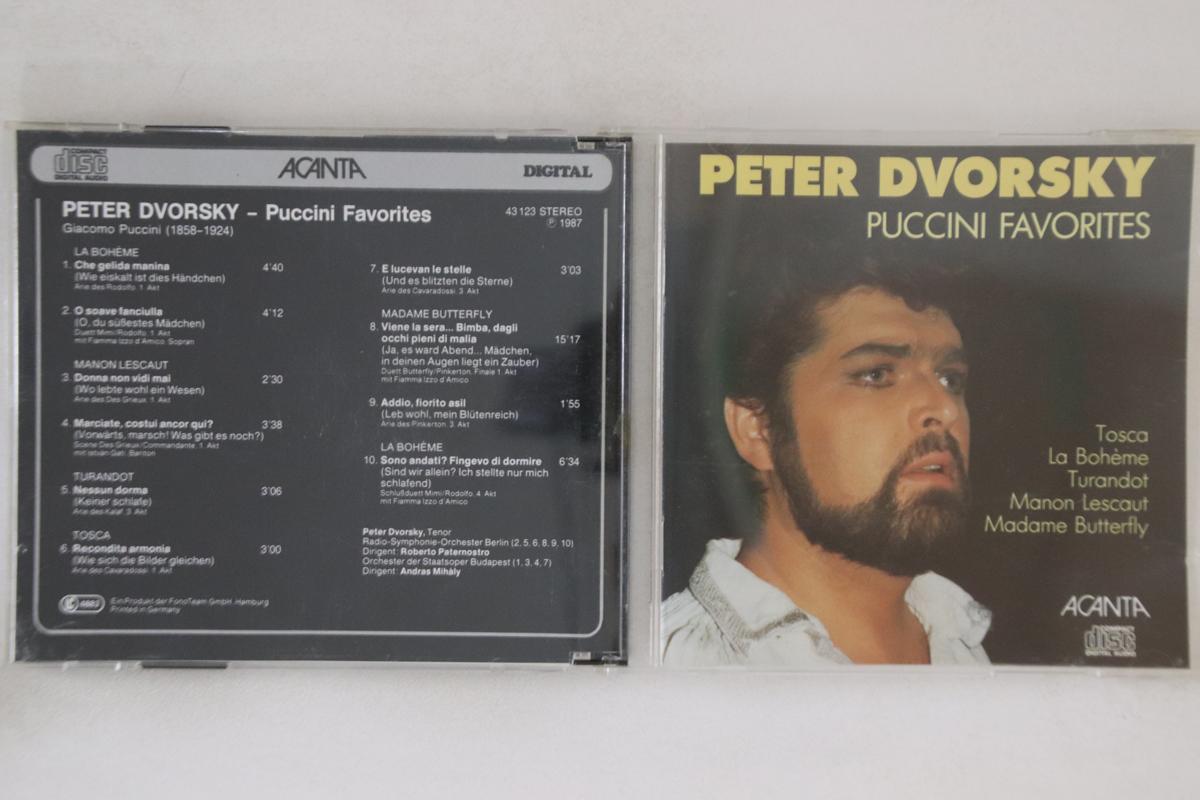 

CD PETER DVORSKY - Puccini Favorites 43123 ACANTA Germany Classical Used
