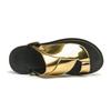 FUQIAO Gold Men Slippers 2024 Summer Outside Slides Plus Size Casual Fashion Party Beach Shoes Comfortable Breathable Sandals