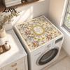 Washing Machine Surface Guard Washer Top Protector Mat, Dryer Cover, Flowers or Marble Protective Pad Pattern, Non-Slip Highly Absorbent Mat