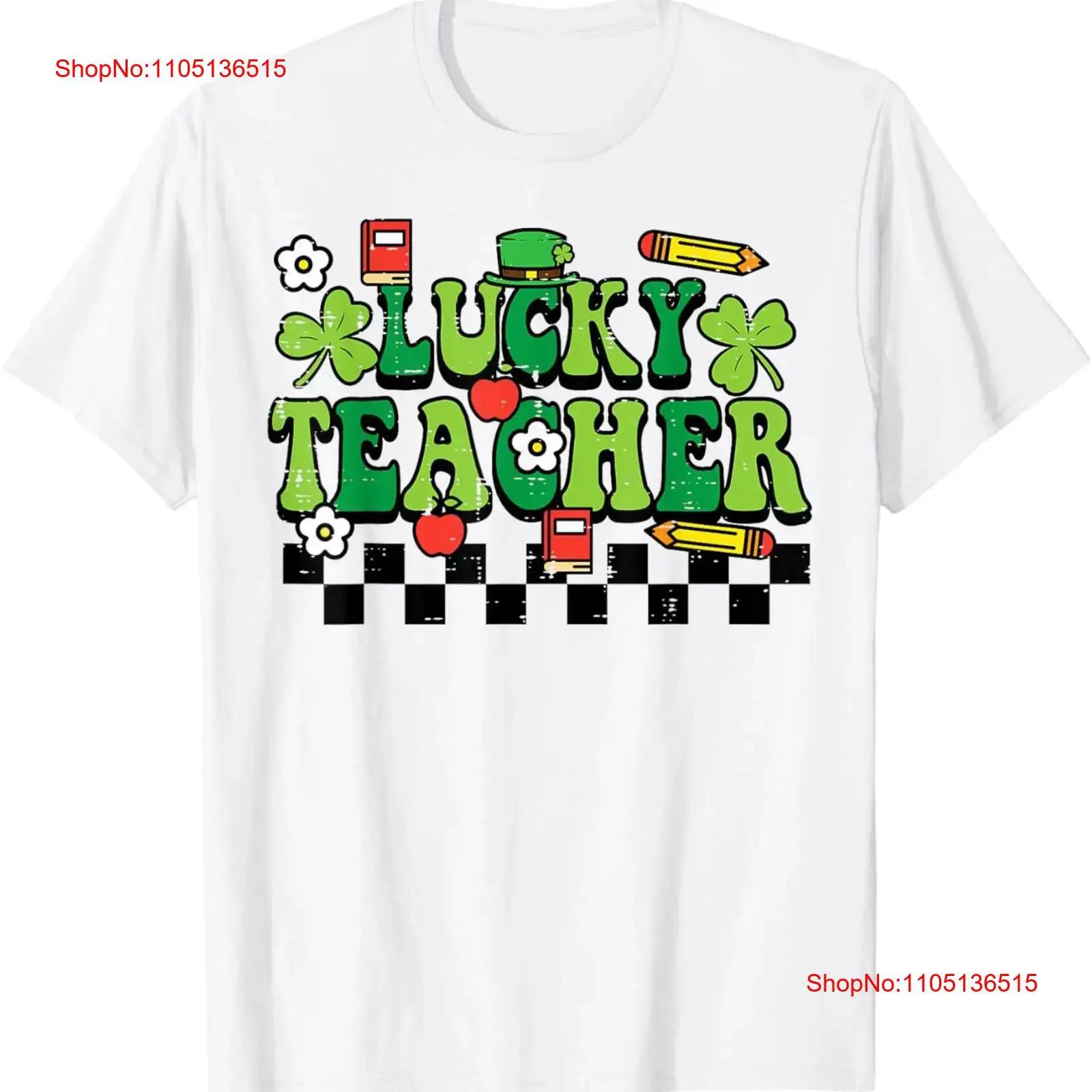

St Patricks Day Lucky Teacher Saint Paddys Groovy Women T Shirt vintage Washed Casual streetwear Versatile Comfortable 5XL різнокольоровий