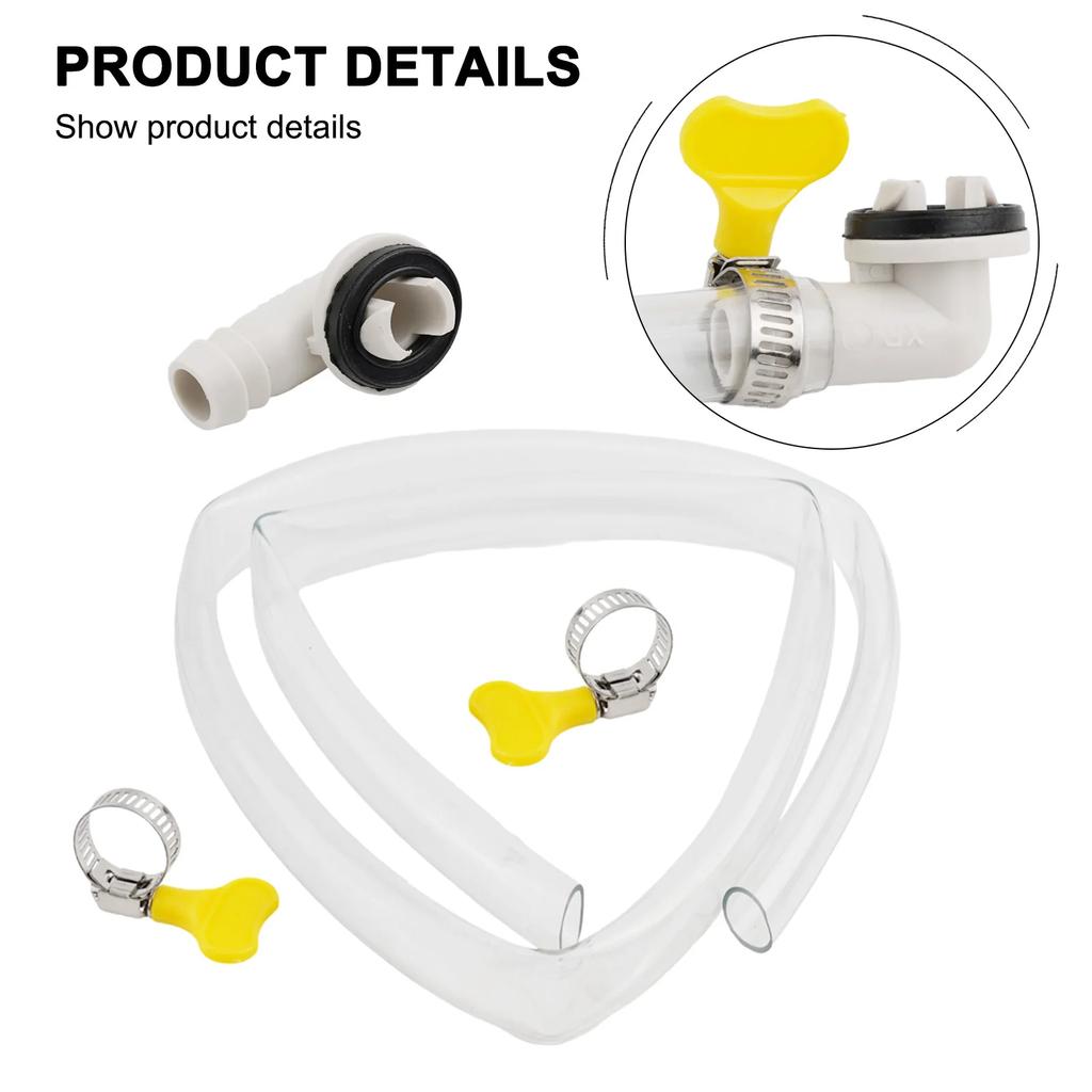 Air Conditioner Drain Hose Kit 36ft Length with 15mm Connector for Split and Casement AC Units Includes Clamps
