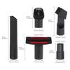 5pcs Reusable Vacuum Nozzle Set Heavy Duty T Shape Flat Round Brush 35mm Universal Fit Sofa Household Cleaning Kit