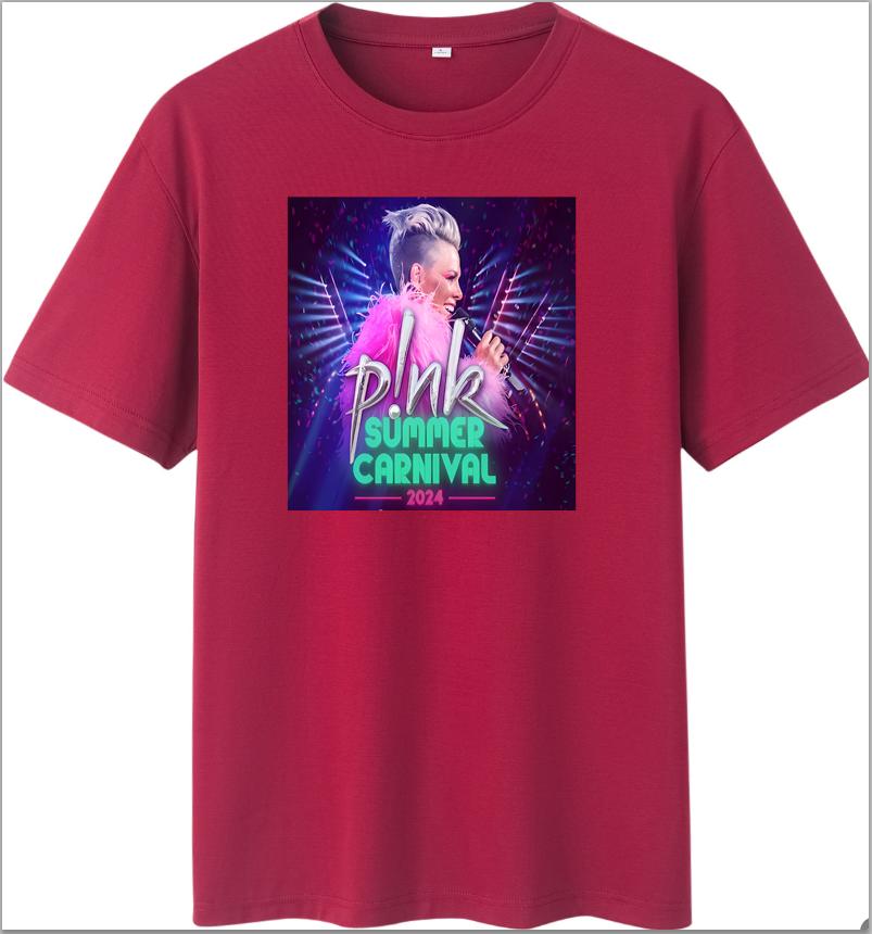 

Pnk Cropped T Shirt Summer Carnival Tour Pink Tour 2024 Iconic Pnk Merch Tshirt Aesthetic Clothes Oversized T Shirt Tops 4XL