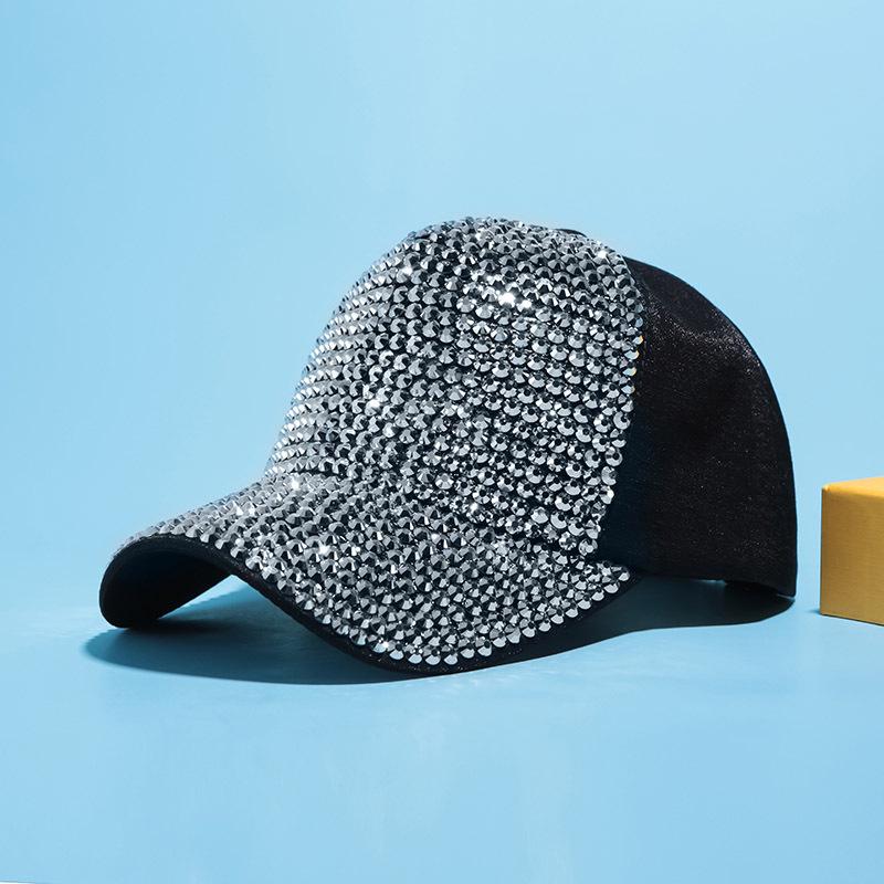 Damen Baseballkappe im koreanischen Stil mit Strass-Netz - TikTok Influencer Mode Sonnenhut