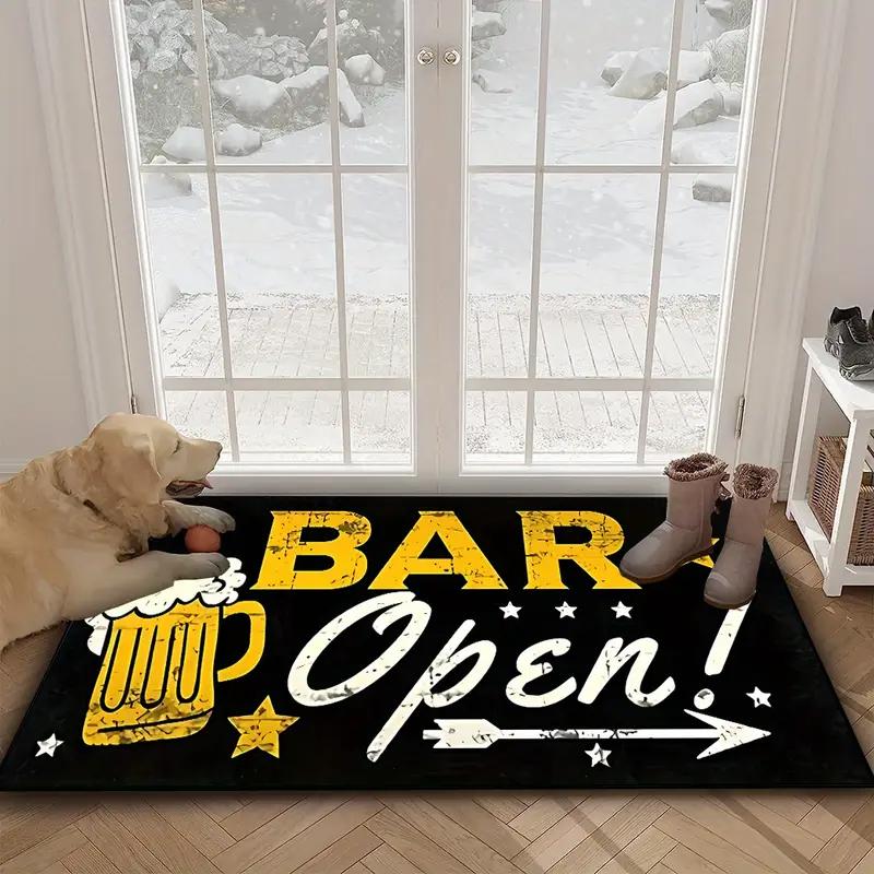 Beer-Themed Welcome Mat, Indoor/Outdoor Entrance Doormat, Beer Festival Decorative Rug, Soft Non-Slip Home Decor