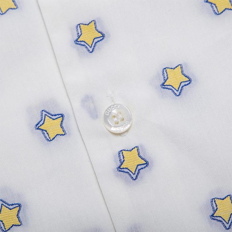 Gucci Shirts Men's White Lapel Moderate Shirt 546192-ZAADT-9011