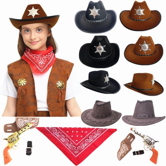 Halloween Cosplay Party Costumes Adult Children Men and Women Western Cowboys Parent-Child Costumes Performance Costumes