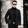 2024 Winter Men's Wool Cashmere Short Lapel Jacket - Double-Sided Nisi Collection for Middle-Aged