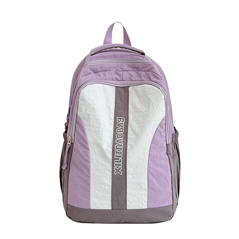 New small fresh and fashionable backpack simple youth campus junior high school student schoolbag large capacity travel backpack