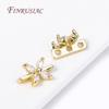 18K Gold Plated 3 Hole Separators for Beads, Inlaid Zircon Beads Separators Accessories,Handmade DIY Beading Jewelry Fittings