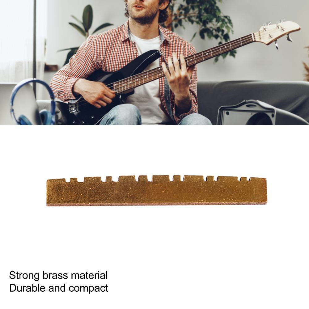 Stabile Konstruktion 12-Saiten-Gitarren-Sattel Vorgeschlitzt Elektrische Gitarren-Sattel 12-Saiten-Gitarre