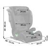 Nukido Louis Soft Car Seat Black/Gray 15-36 Kg Isofix