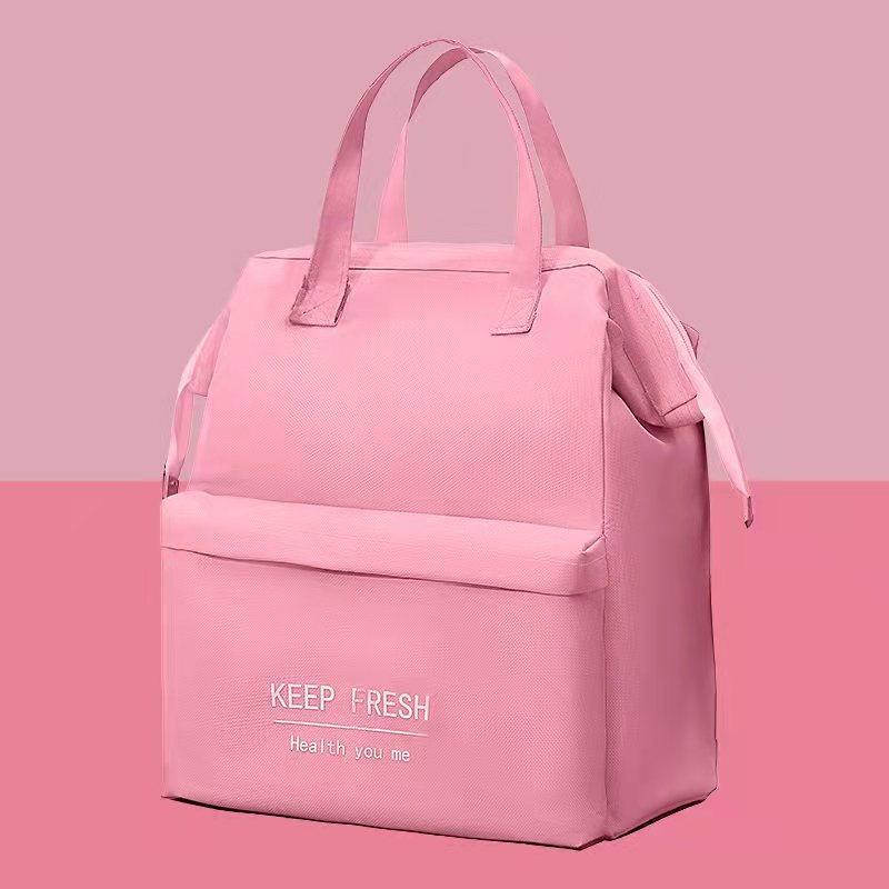 Lunch Tote Bag Insulated Bag Aluminum Foil Thickened Insulated Bag Lunch Bag with Shoulder Strap Handheld Lunch Bag