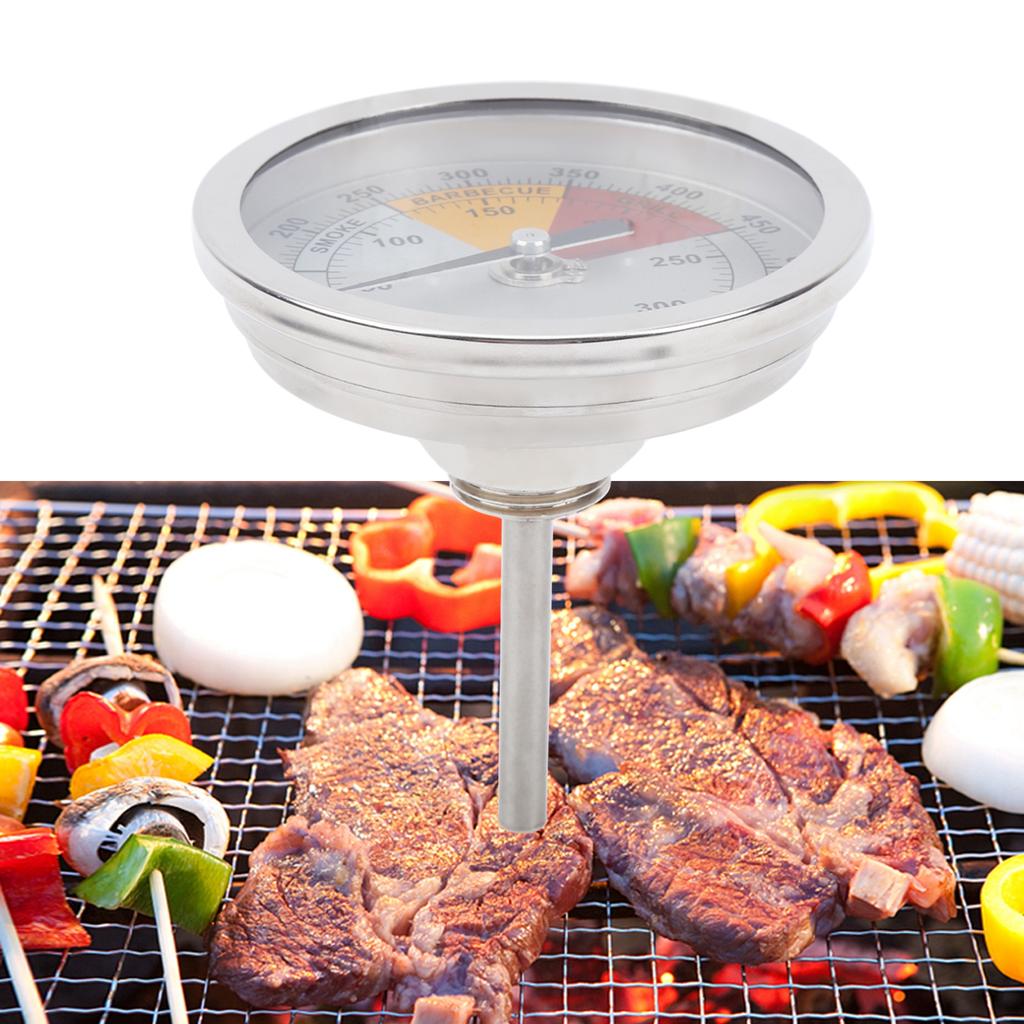 0‑300℃ 1/2in NPT Stainless Steel Grill Thermometer Oven Temperature Meter Kitchen Supplies