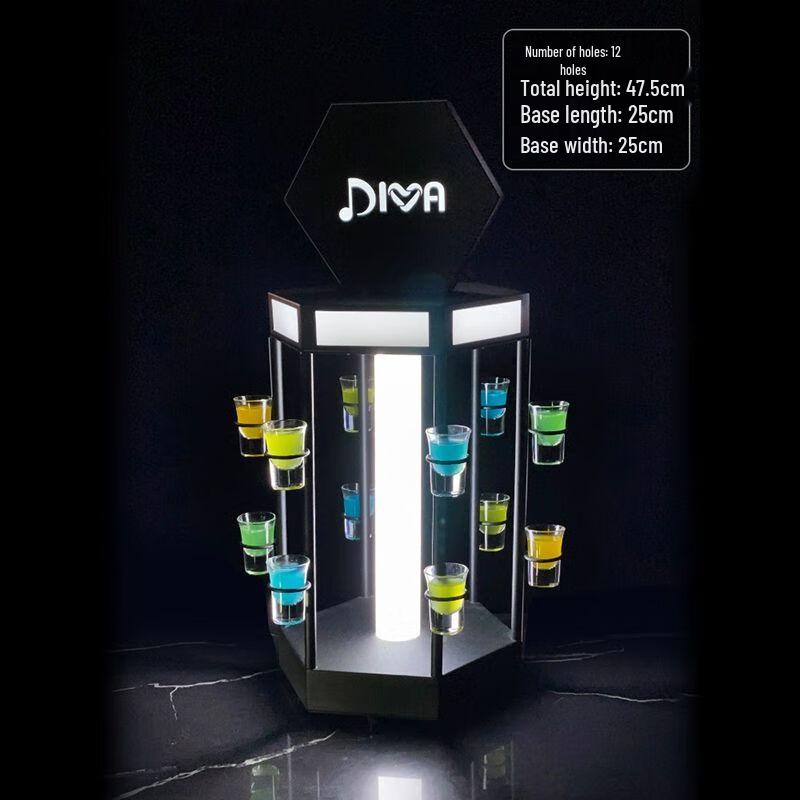 Luminous Cocktail Shot Glass Holder Set