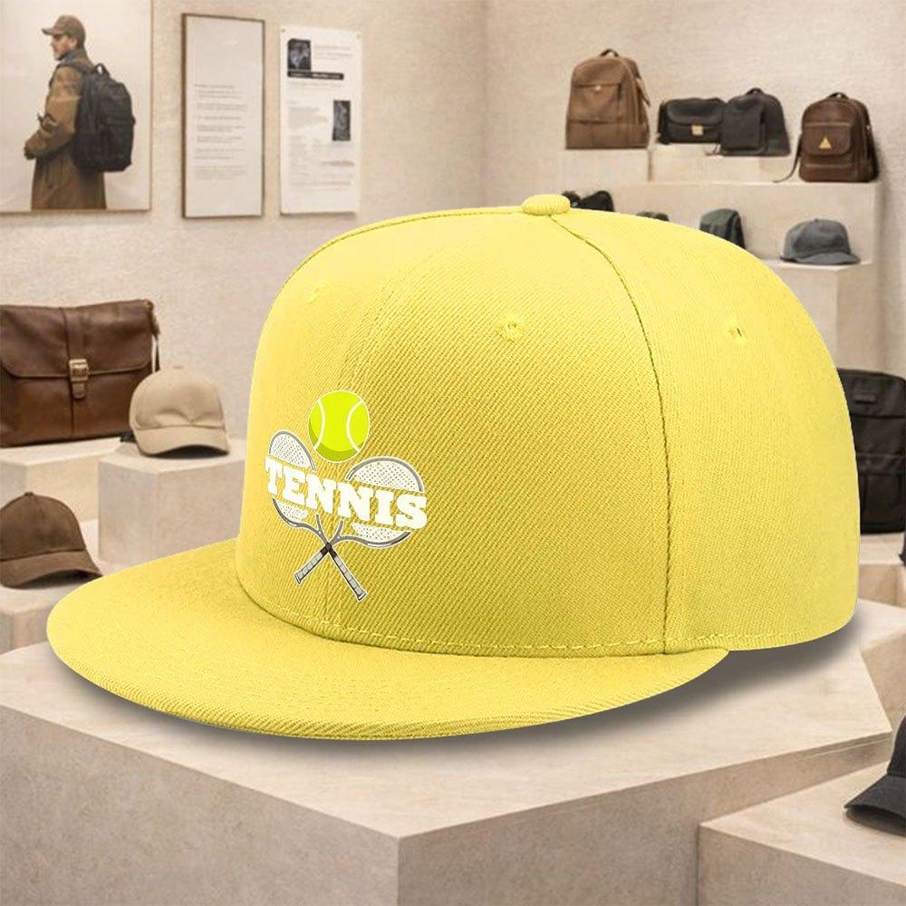 Tennis Ball Rackets Graphic Hip Hop Baseball Cap Polyester Flat Brim Snapback Unisex Casual Streetwear