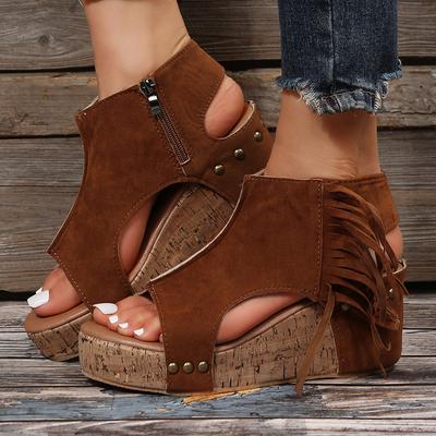 Neue Keilabsatz Damen Sandalen Sommer Übergröße Damenschuhe Mode Zehenfrei Plateau Damen Sandalen Outdoor Damen Freizeit Sandalen
