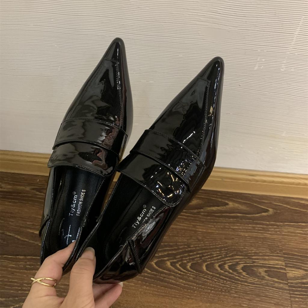 Móda Bailamos Dámské luxusní baleríny Módní špičaté mokasíny Dámské 2024 Nové černé baleríny Mokasíny