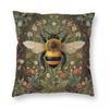 Bumblebee Botanical Gardens Pillowcase Polyester Linen Velvet Printed Zip Decorative Throw Pillow Case Car Cushion Cover