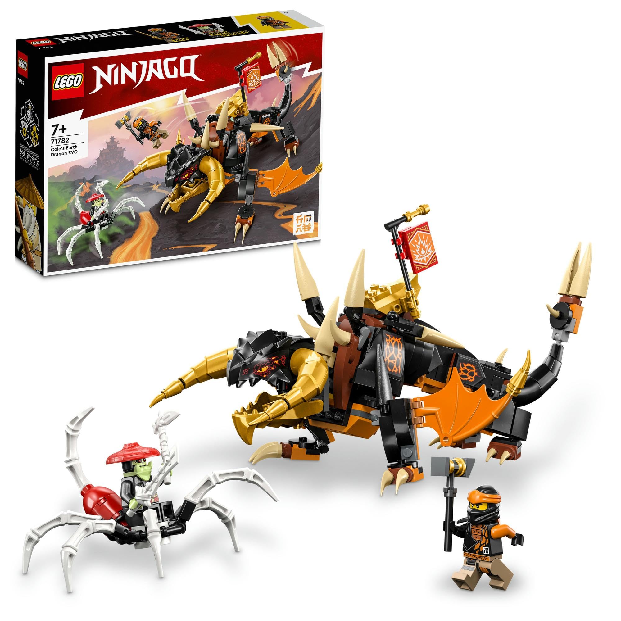

Игрушка LEGO Ninjago Земляной Дракон Коула EVO - Идеальный Подарок на День Рождения, Рождество, для Мальчиков, Девочек, Детей от 7, 8, 9 лет, Учеников Начальной Школы - Роб