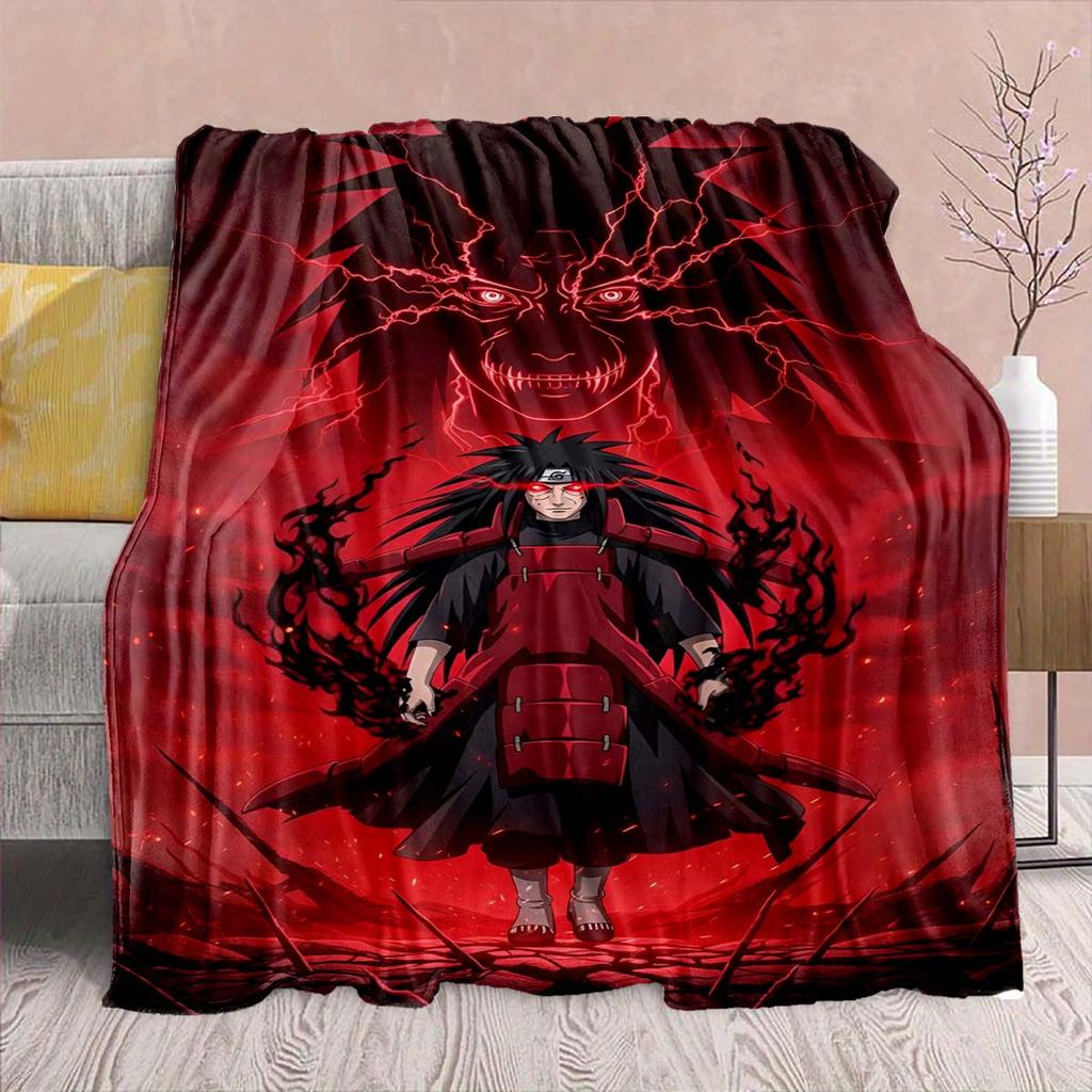 Naruto Anime Flannel Blanket - Soft Warm Perfect for Sofa, Bedding Camping Travel Office Home Decor -QJY