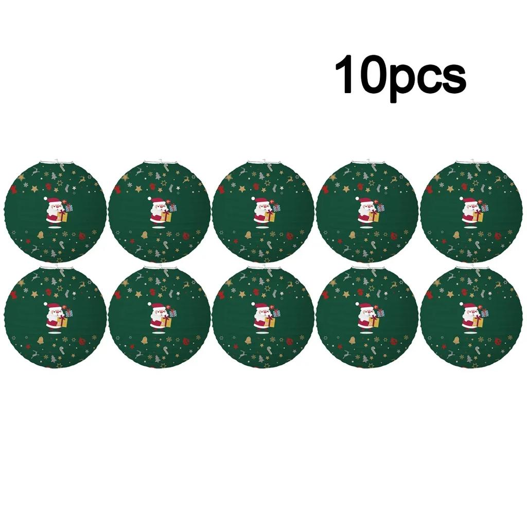 Holiday Paper Lantern Decor Set for Christmas Outdoor Party Indoor Classroom Birthday Graduation Decoration Hanging Ornaments