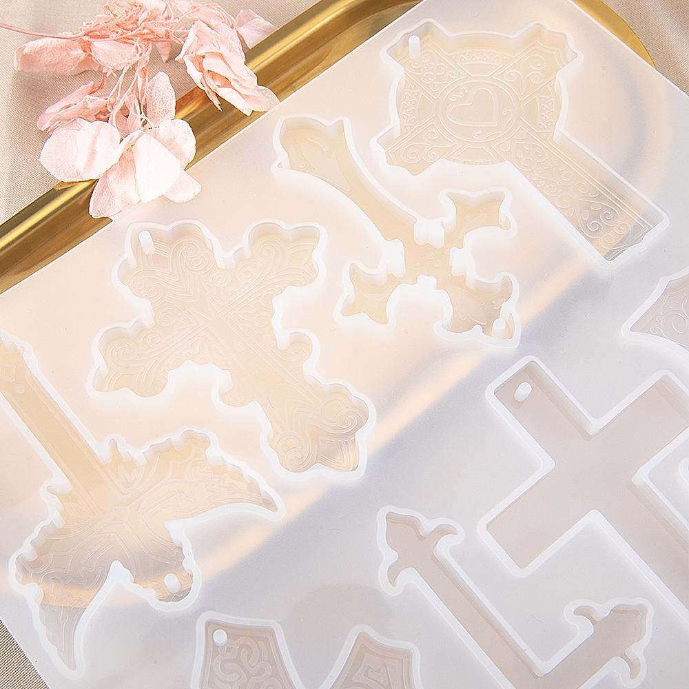 1PC Cross Silicone Mold Crucifixion Pendants Mold for Jewelry Making Earrings Keychain DIY Epoxy Resin Mold