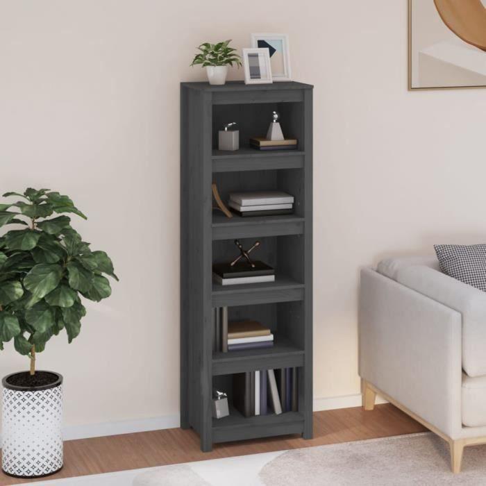 VidaXL Bookcase Grey 50x35x154 Cm Solid Pine Wood 821716