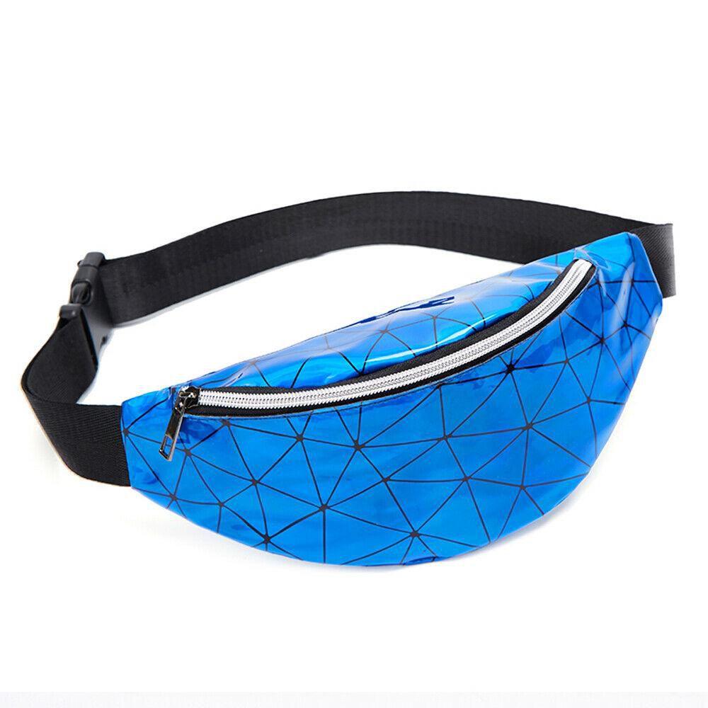 Elegant Geometric Holographic Waist Bags Stylish Fanny Belt Packs For Any Occasion