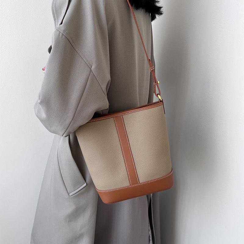 

Элегантная сумка-ведро TB из высококачественной кожи 2025 года: Женская сумка-мессенджер из коровьей кожи премиум-класса